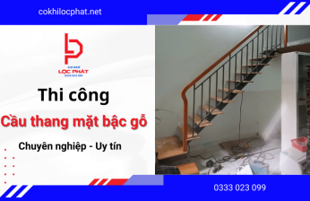Đơn vị thi công cầu thang mặt bậc gỗ uy tín, chuyên nghiệp ở Bình Dương