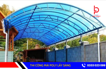 Thi công mái poly lấy sáng uy tín - chất lượng tại quận 2 | Lộc Phát