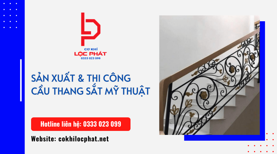 cầu thang sắt mỹ thuật