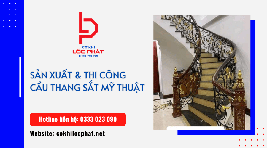 cầu thang sắt mỹ thuật