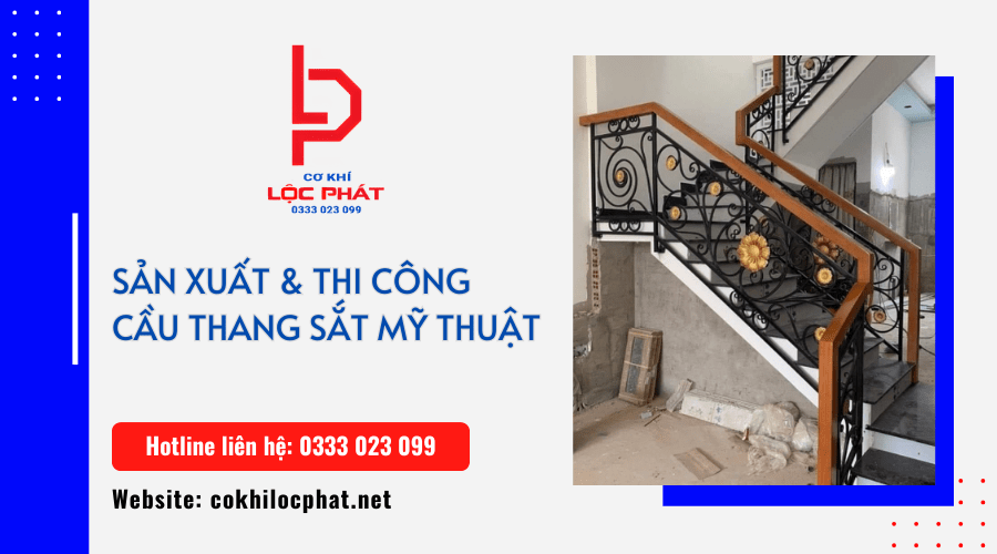 cầu thang sắt mỹ thuật