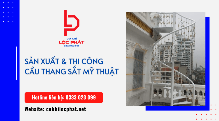 cầu thang sắt mỹ thuật