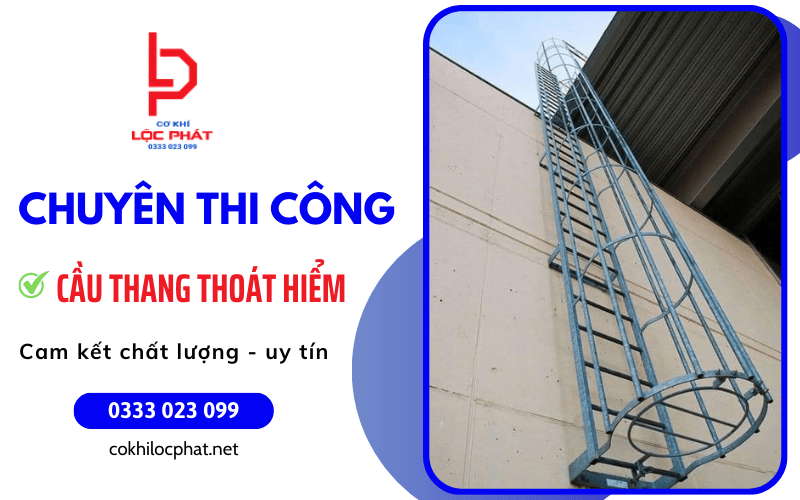 thi công cầu thang thoát hiểm