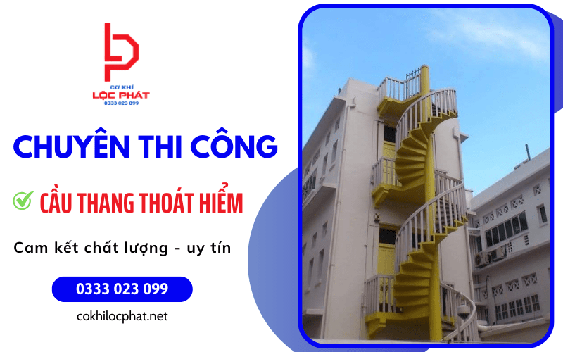 thi công cầu thang thoát hiểm