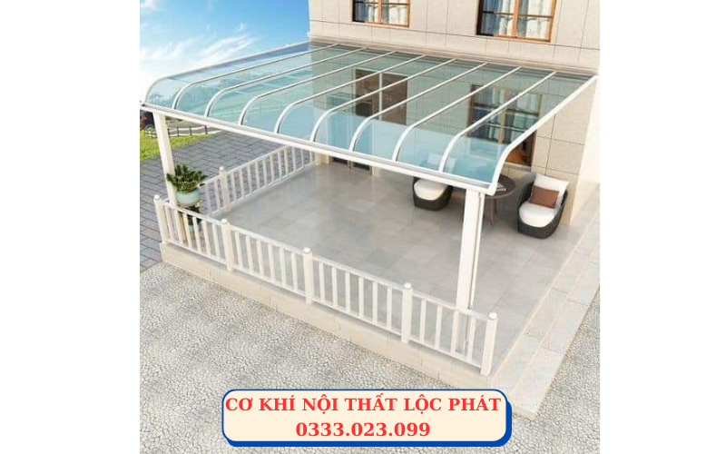 Thiết kế thi công mái poly giá rẻ tại Thuận An, Bình Dương