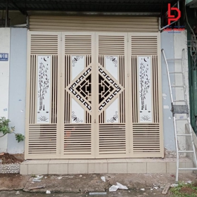 Thi công cửa cổng CNC đẹp tại xã Long Nguyên